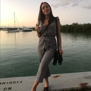 FOR LOVE AND LEMONS GINGHAM JUMPSUIT